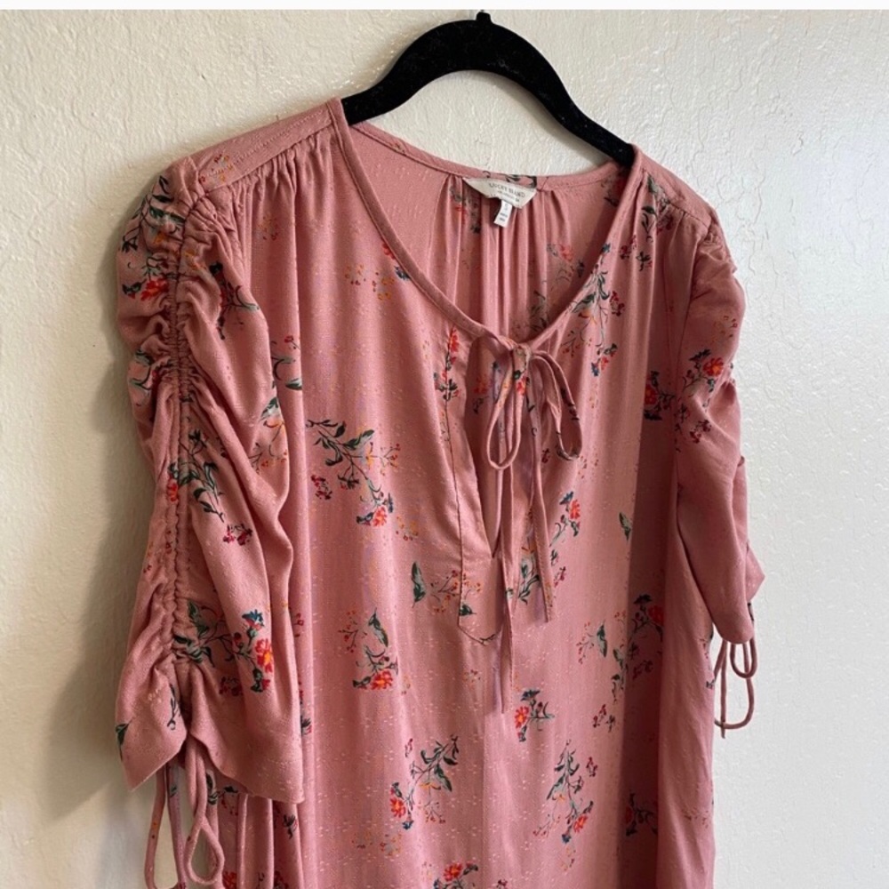 🚫 SOLD | Lucky Brand puff sleeve printed short sleeve top